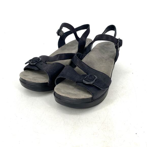 Dansko Slingback Open Toe Black Leather Comfort Sandal Women's Size EU 40 - Picture 9 of 9